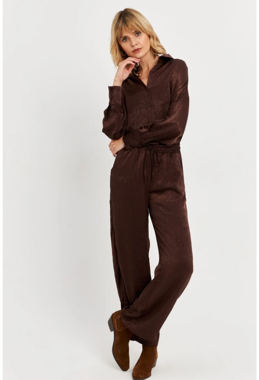 Kadın Acı-Kahve Saten Pantolon MCAR1128