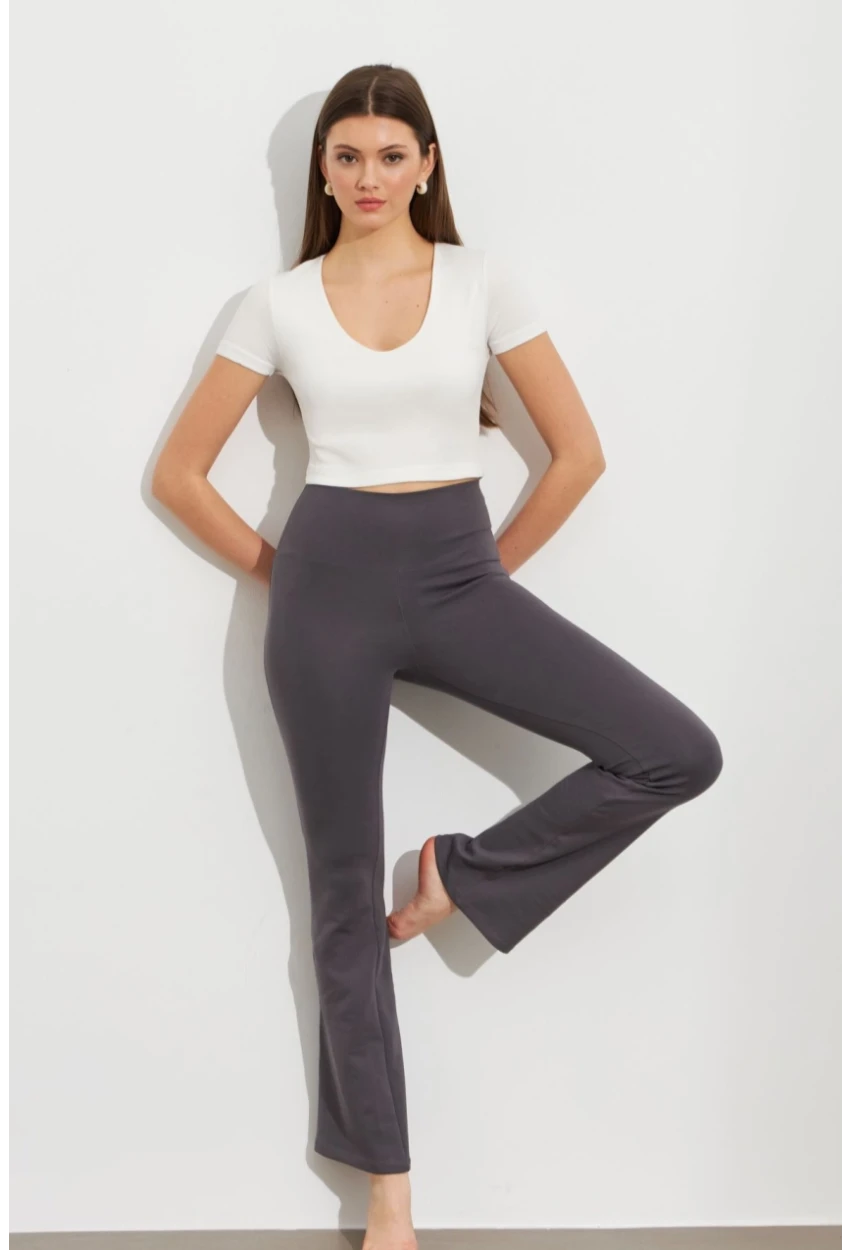 Kadın Antrasit İspanyol Paça Tayt ATS60