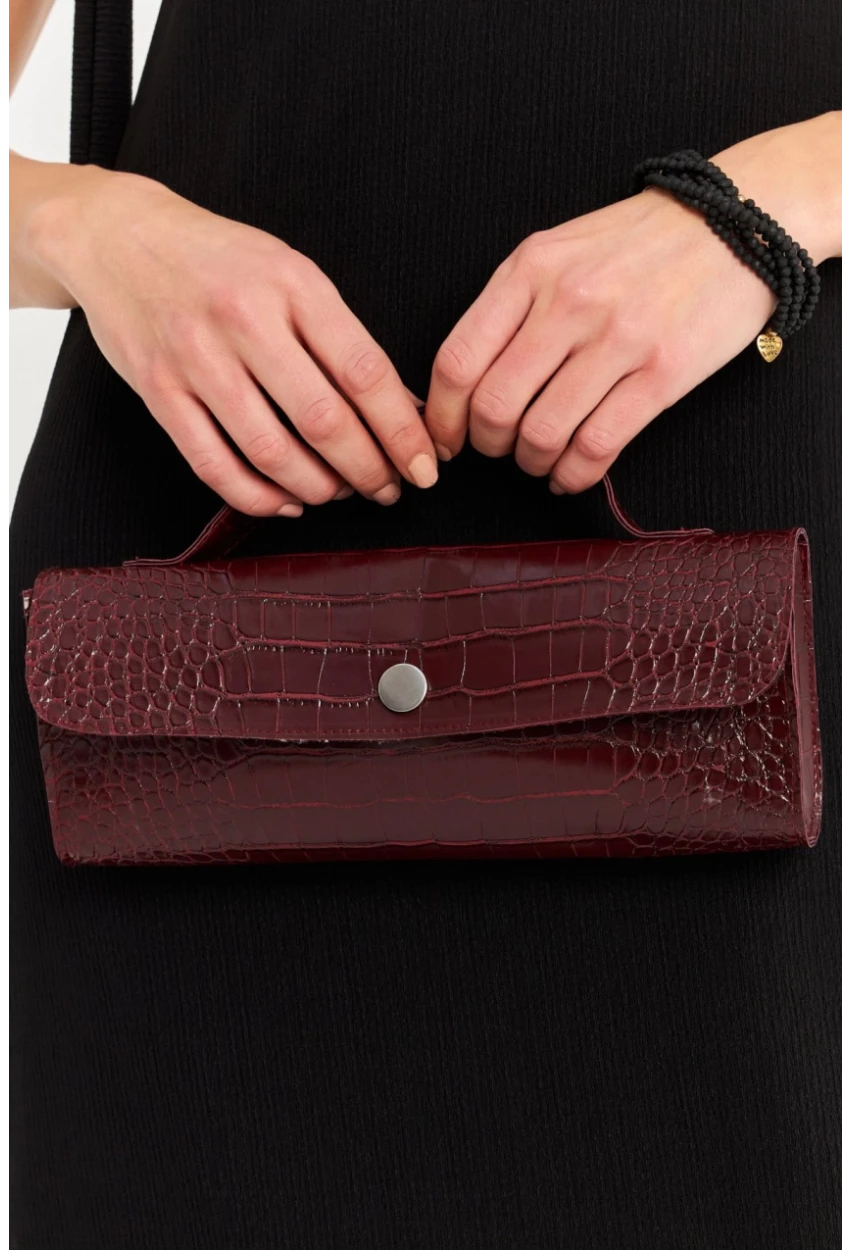 Kadın Bordo El Çantası BE713