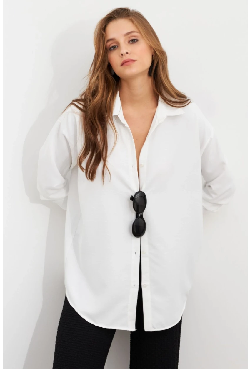Kadın Ekru Gömlek Q1100