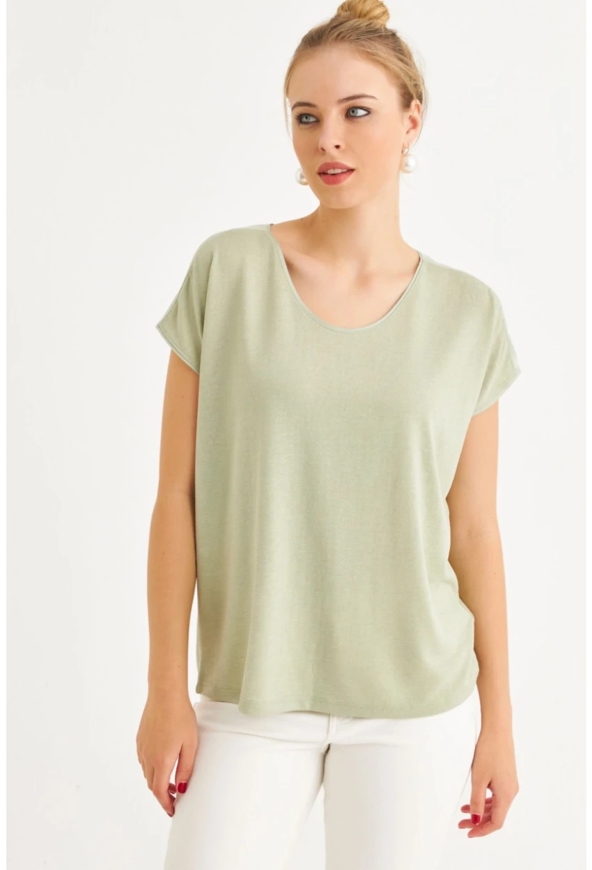 Kadın Mint Basic Bluz AYD410