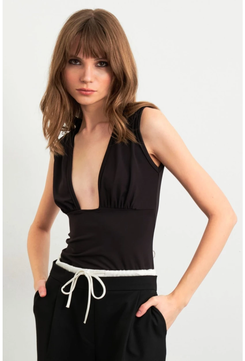 Kadın Siyah Bluz EY3041