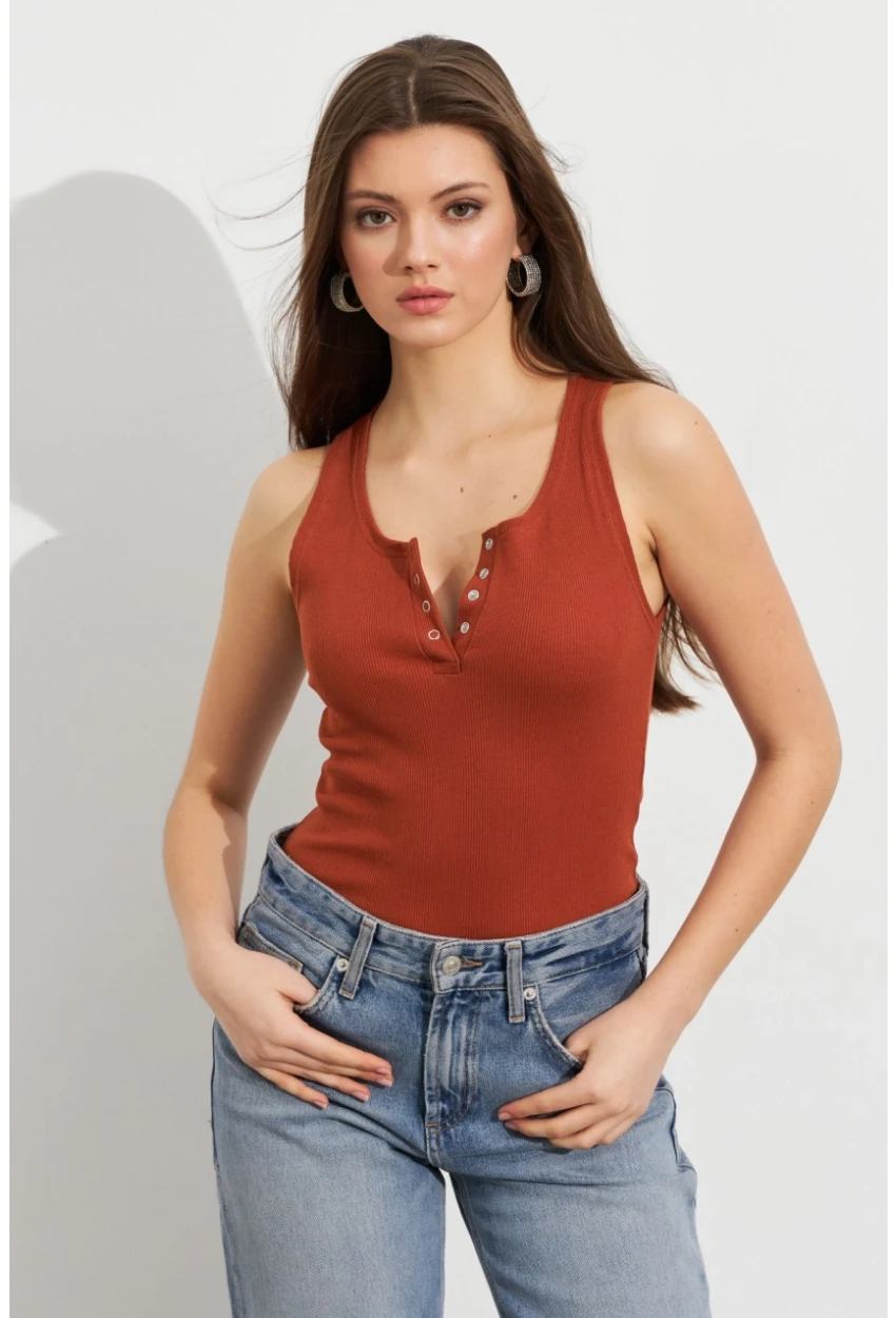 Kadın Tarçın Patlı Kaşkorse Bluz MK02