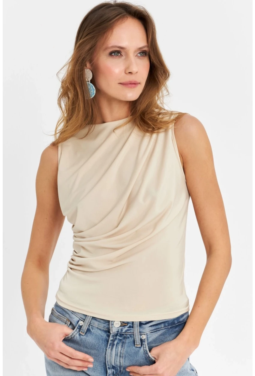 Kadın Taş Büzgülü Bluz YZ625