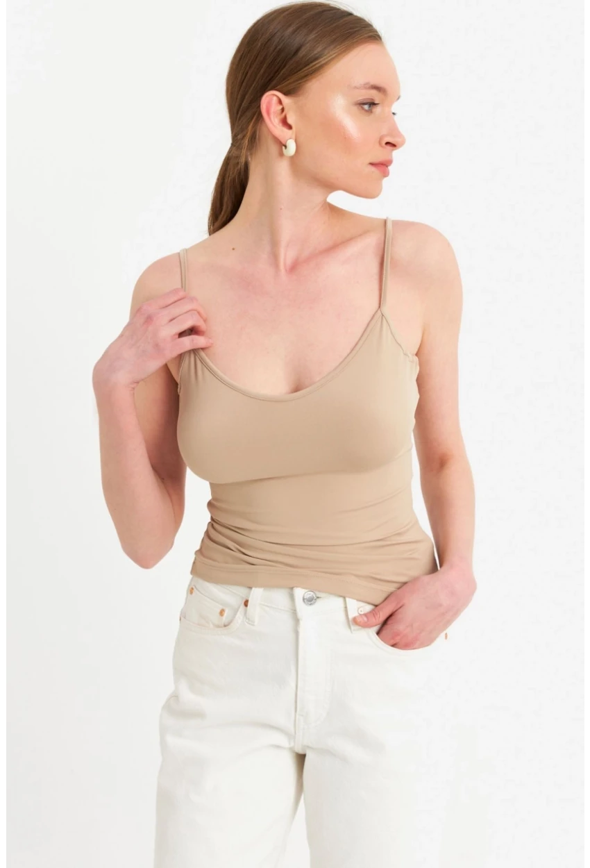 Kadın Vanilya Askılı Basic Atlet FLS06