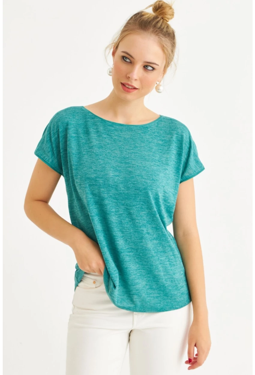 Kadın Yeşil Basic Bluz AYD410