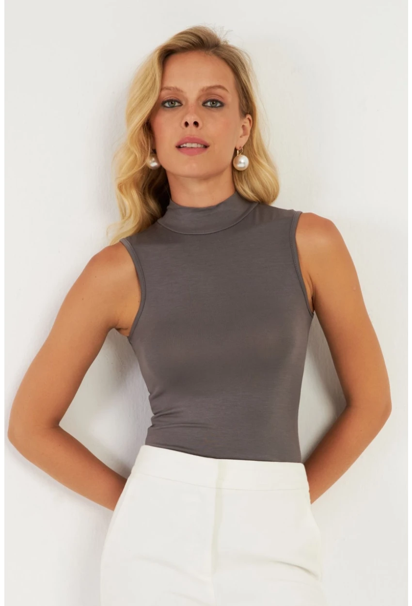 Kadın Antrasit Bluz LPP1289