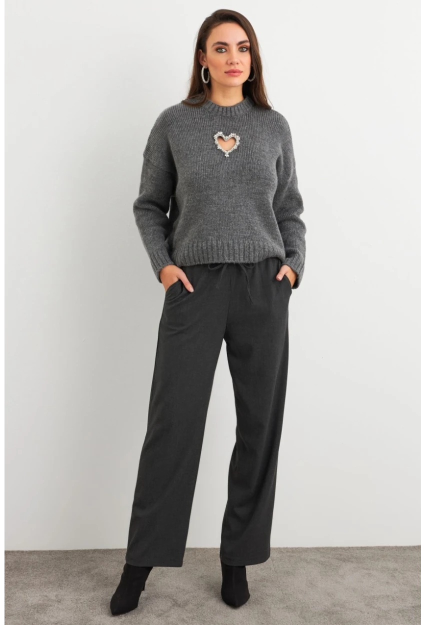 Kadın Antrasit Pantolon ELA6647
