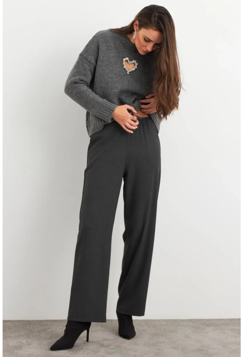 Kadın Antrasit Pantolon ELA6647