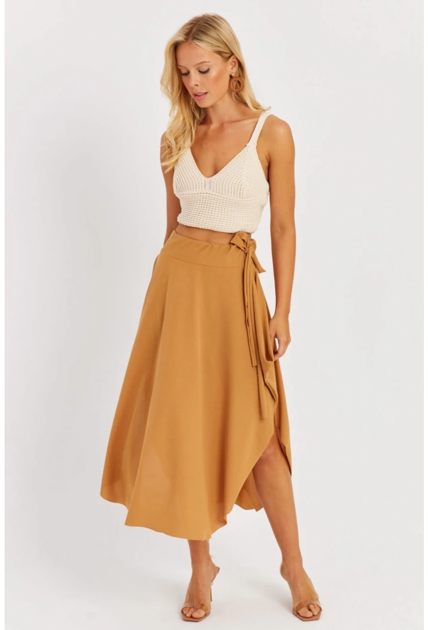 Kadın Badem Asimetrik Etek LV176