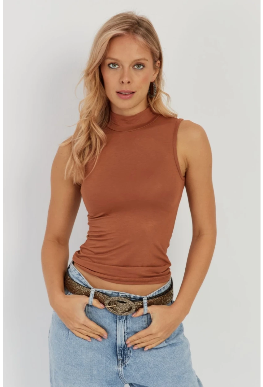 Kadın Badem Kolsuz Bluz LPP1260