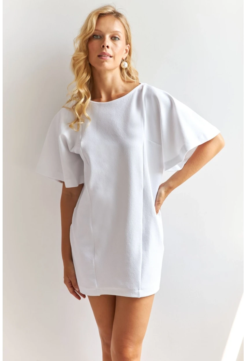 Kadın Beyaz Mini Elbise KAZ22