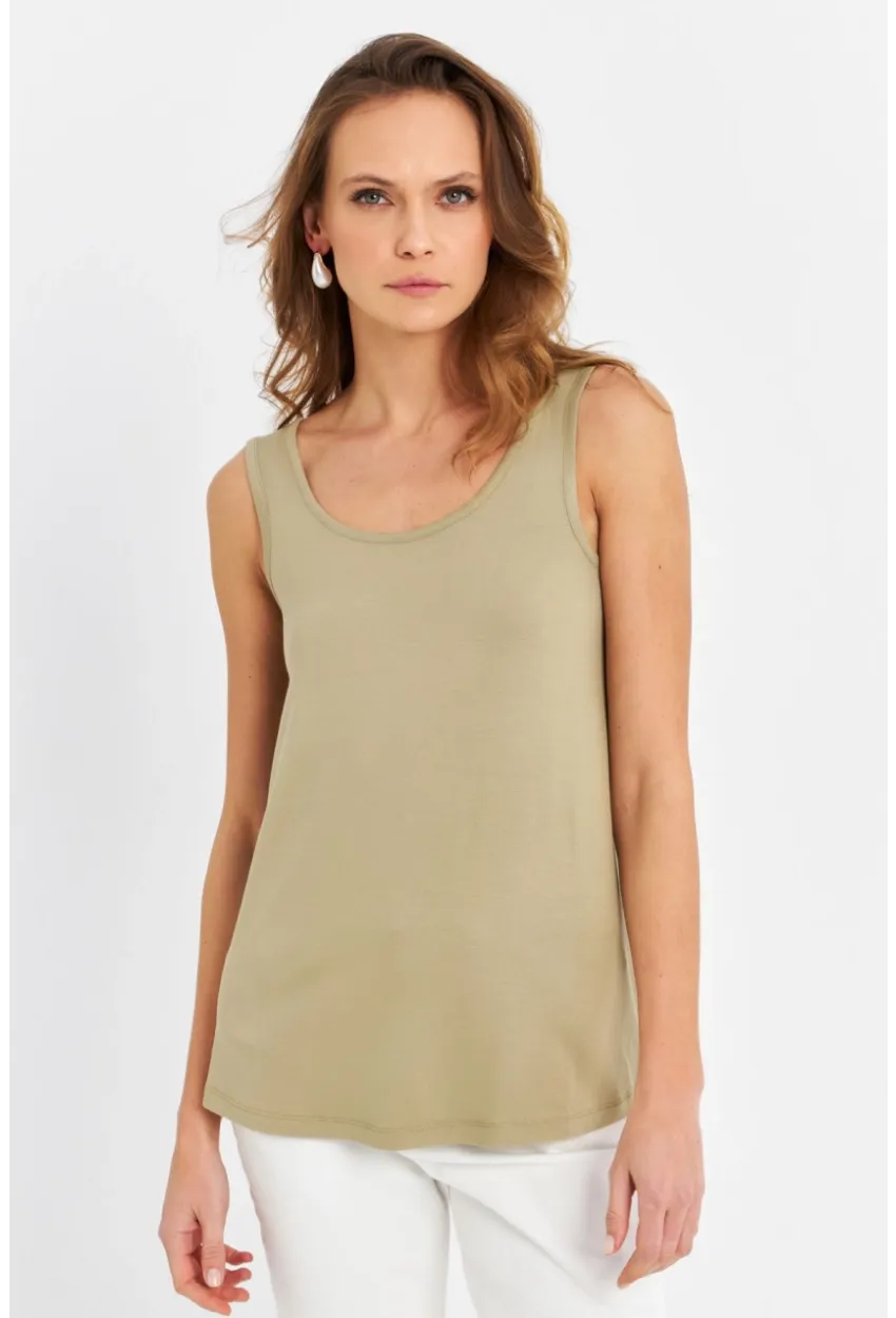 Kadın Çağla Yeşili Salaş Atlet AAN100