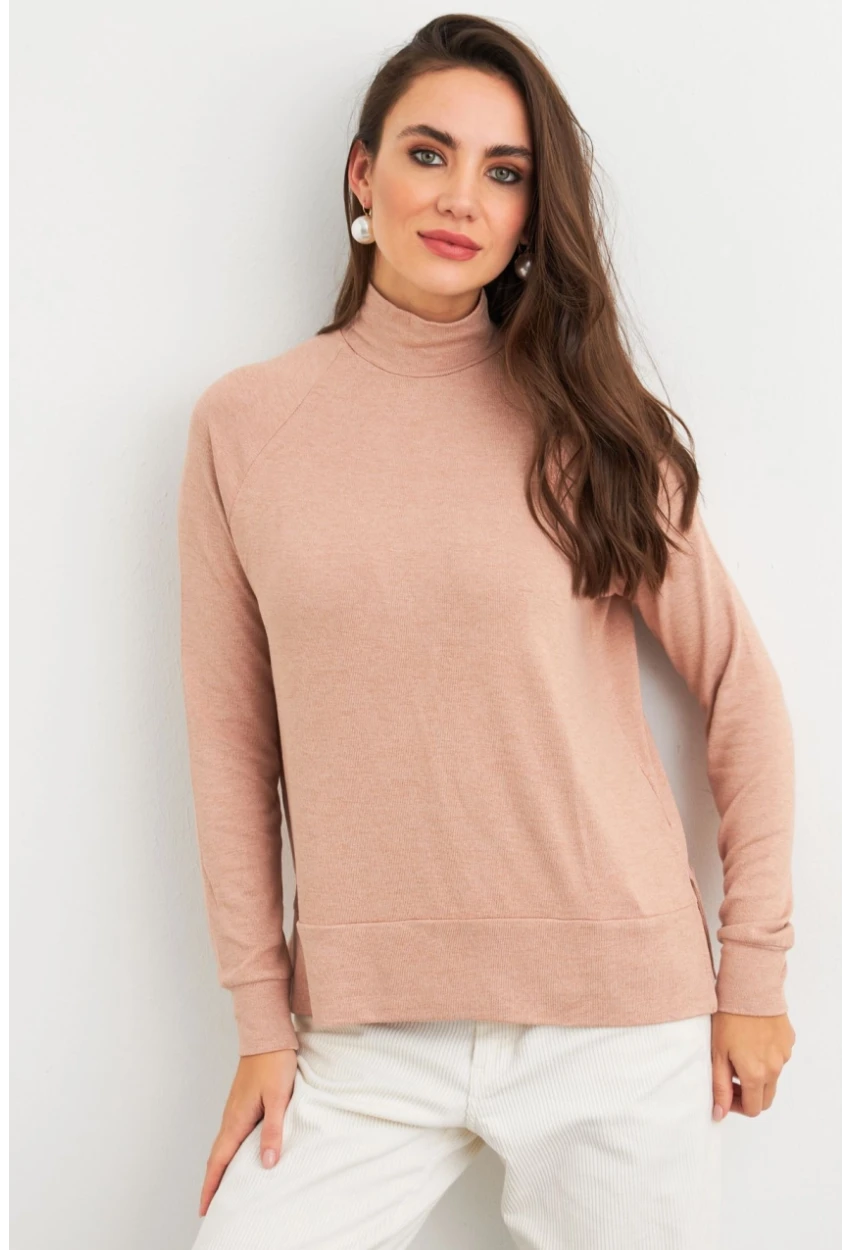 Kadın Camel Salaş Bluz AYD405