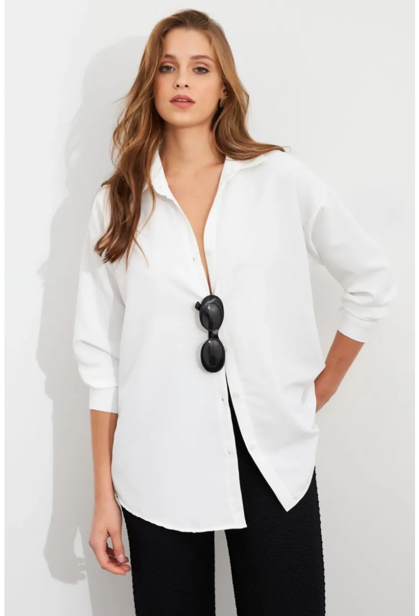 Kadın Ekru Gömlek Q1100