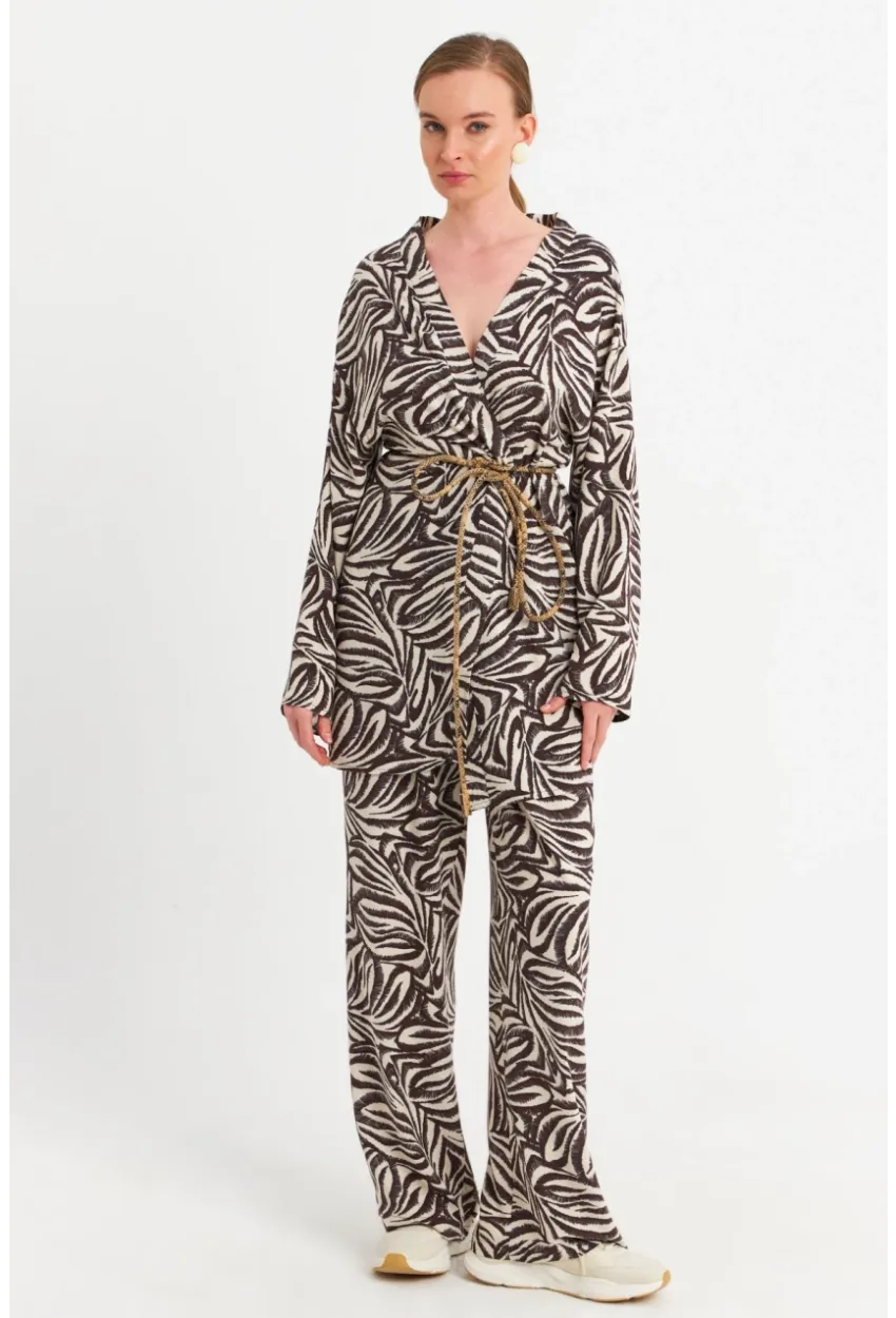 Kadın Ekru-Kahve Alt Üst Takım MGÇ202