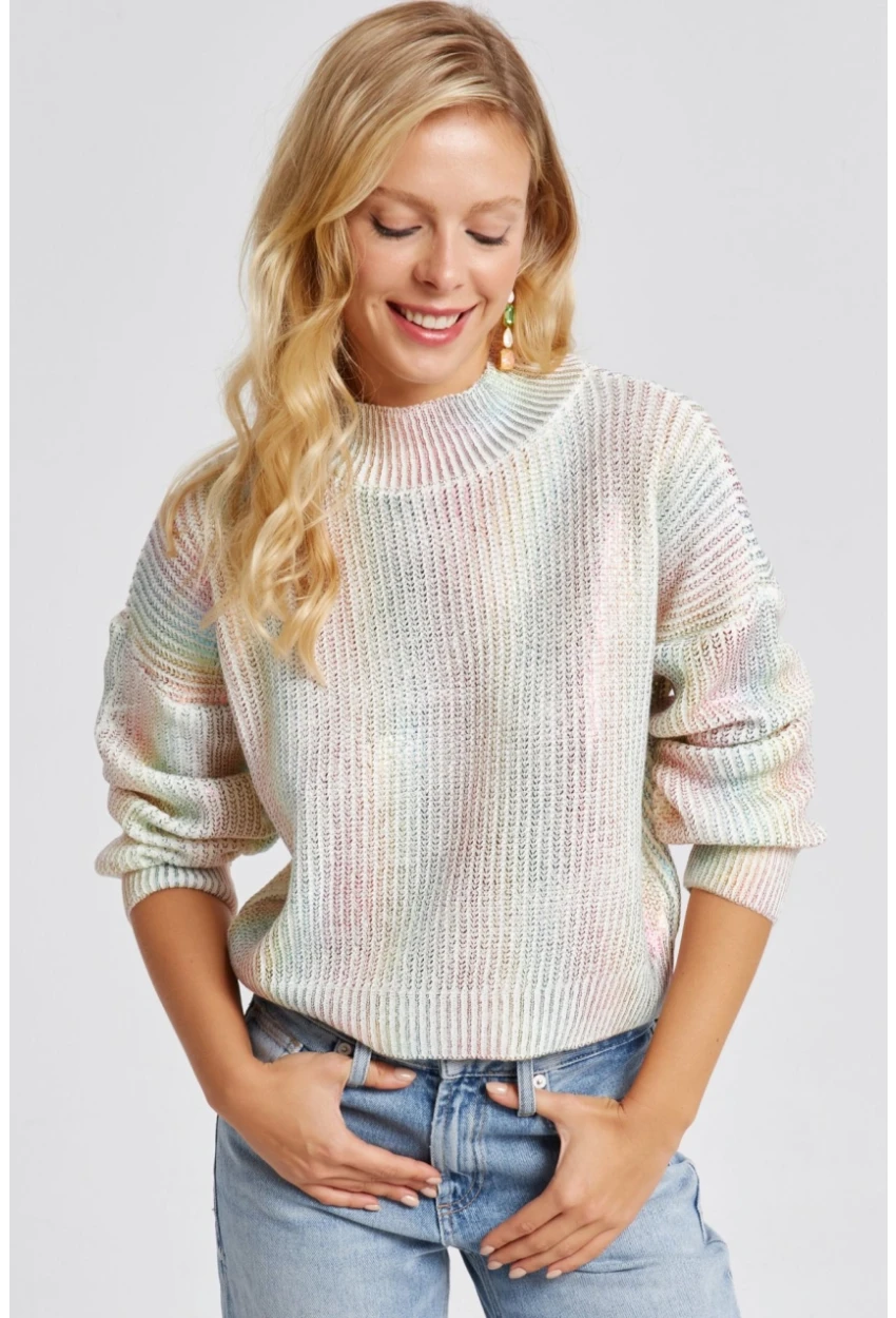 Kadın Ekru Varakli Triko Bluz SF2529