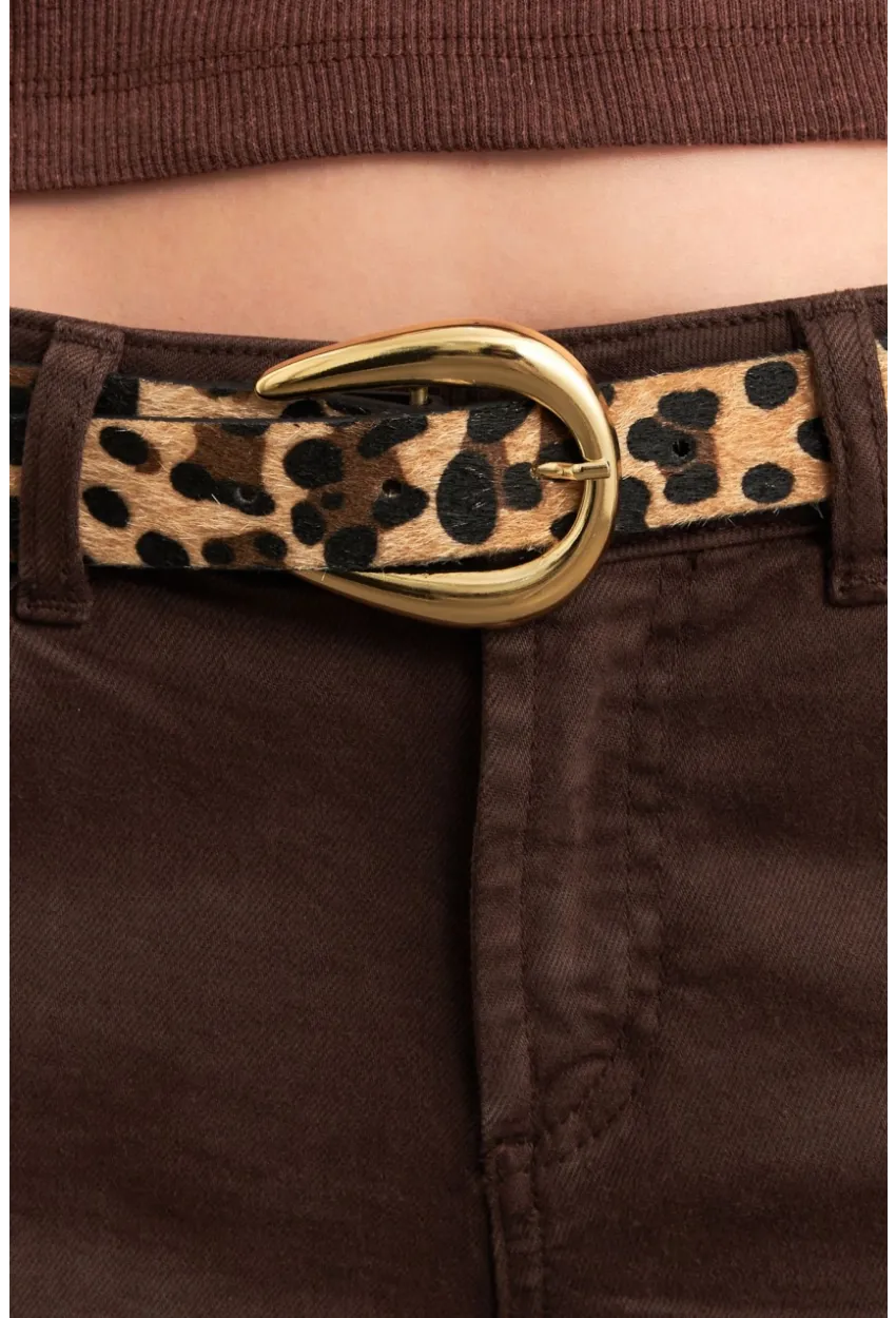 Kadın Gold Rengi Desenli Kemer BE710