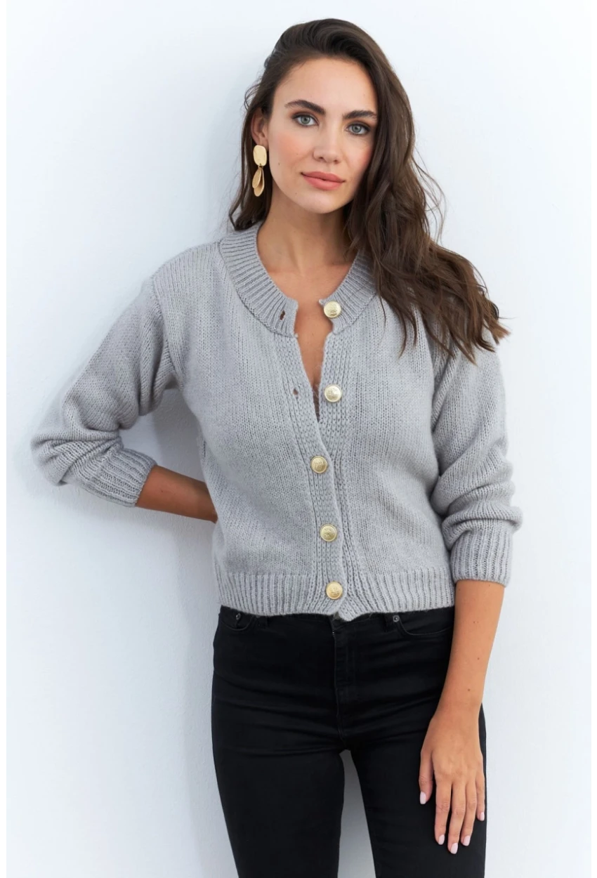 Kadın Gri Hırka YV285