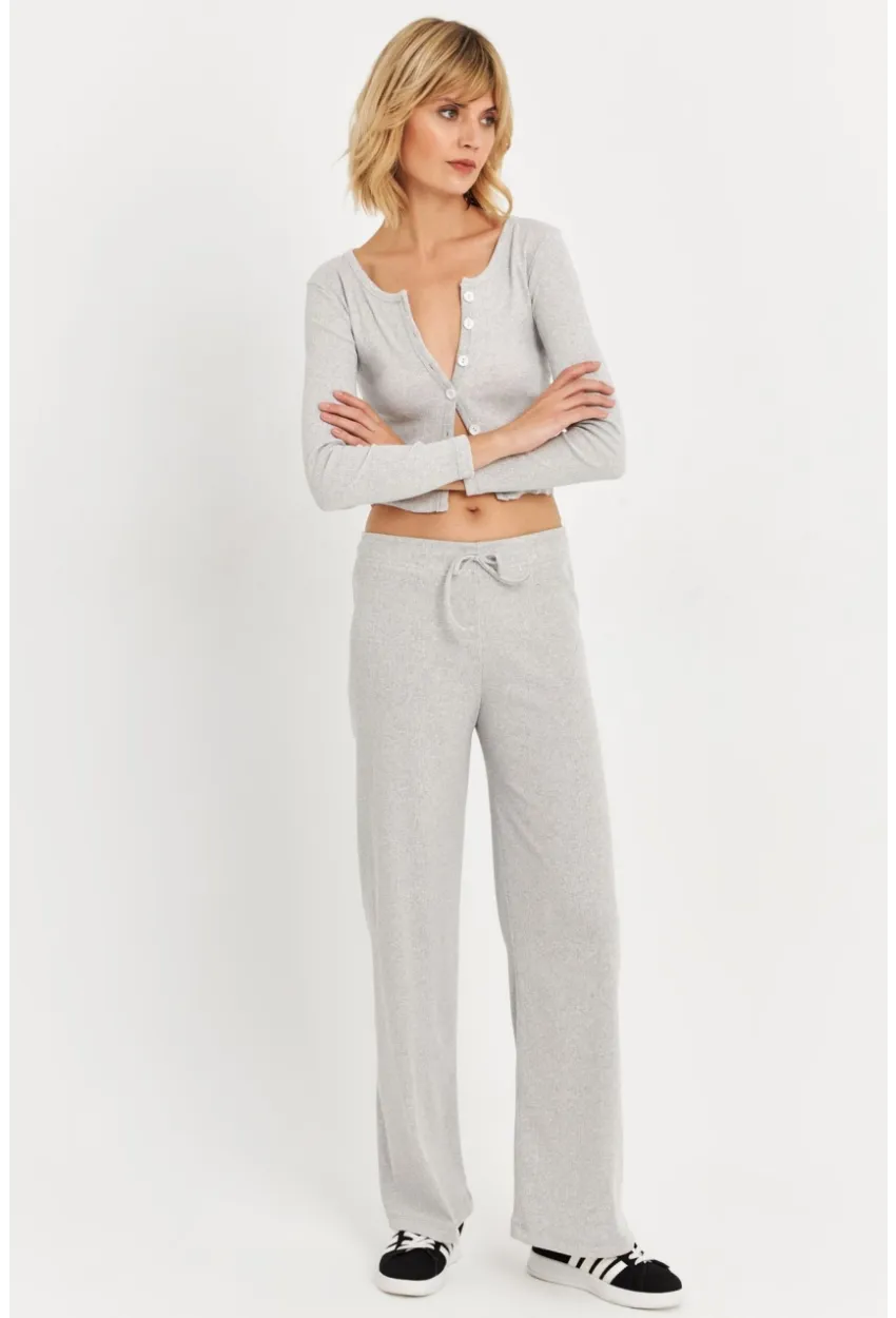 Kadın Gri Palazzo Eşofman Altı ALB6011