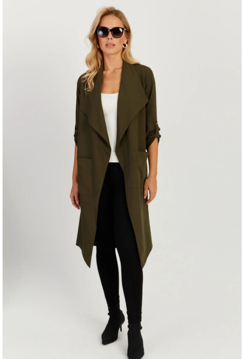 Kadın Haki Mevsimlik Pardesü MU159