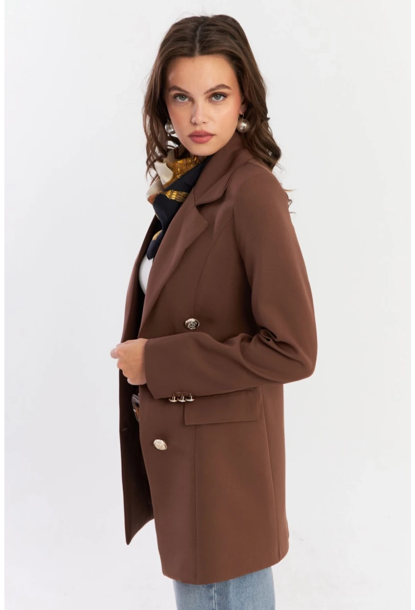Kadın Kahverengi Alt Üst Astarlı Ceket MUF201