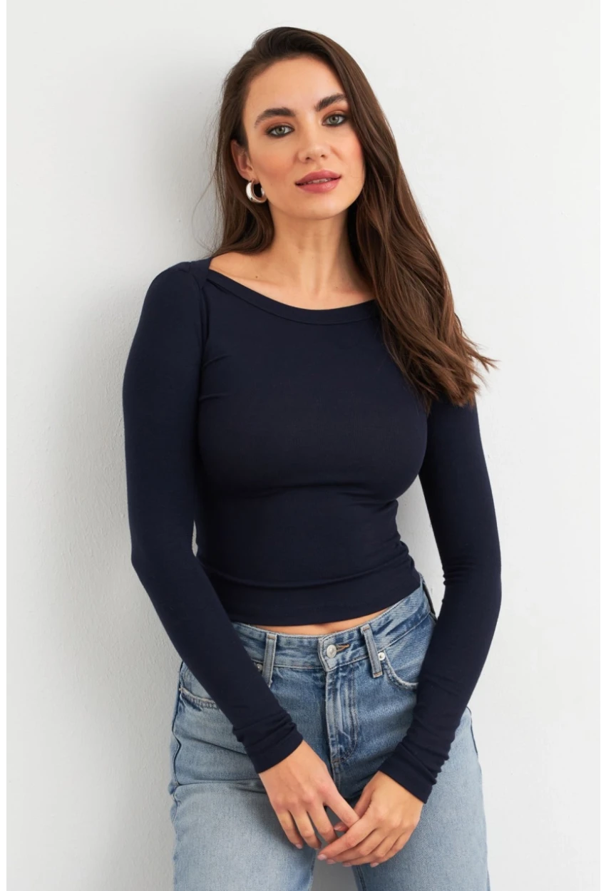 Kadın Lacivert Bluz MX9390