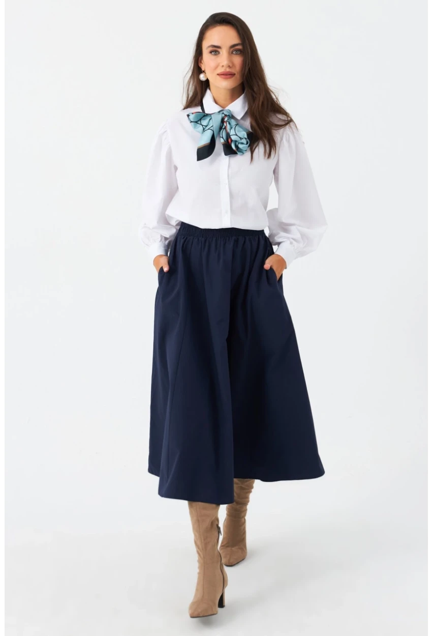 Kadın Lacivert Çan Etek ELA3951