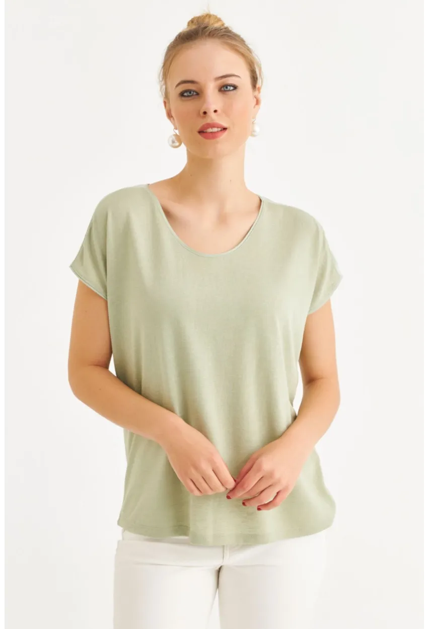 Kadın Mint Basic Bluz AYD410