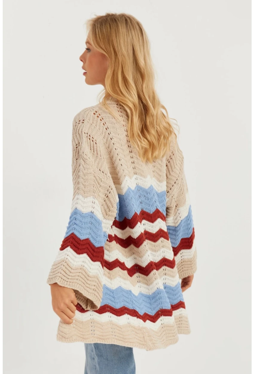 Kadın Multi Ajurlu Renkli Hırka MİW4741