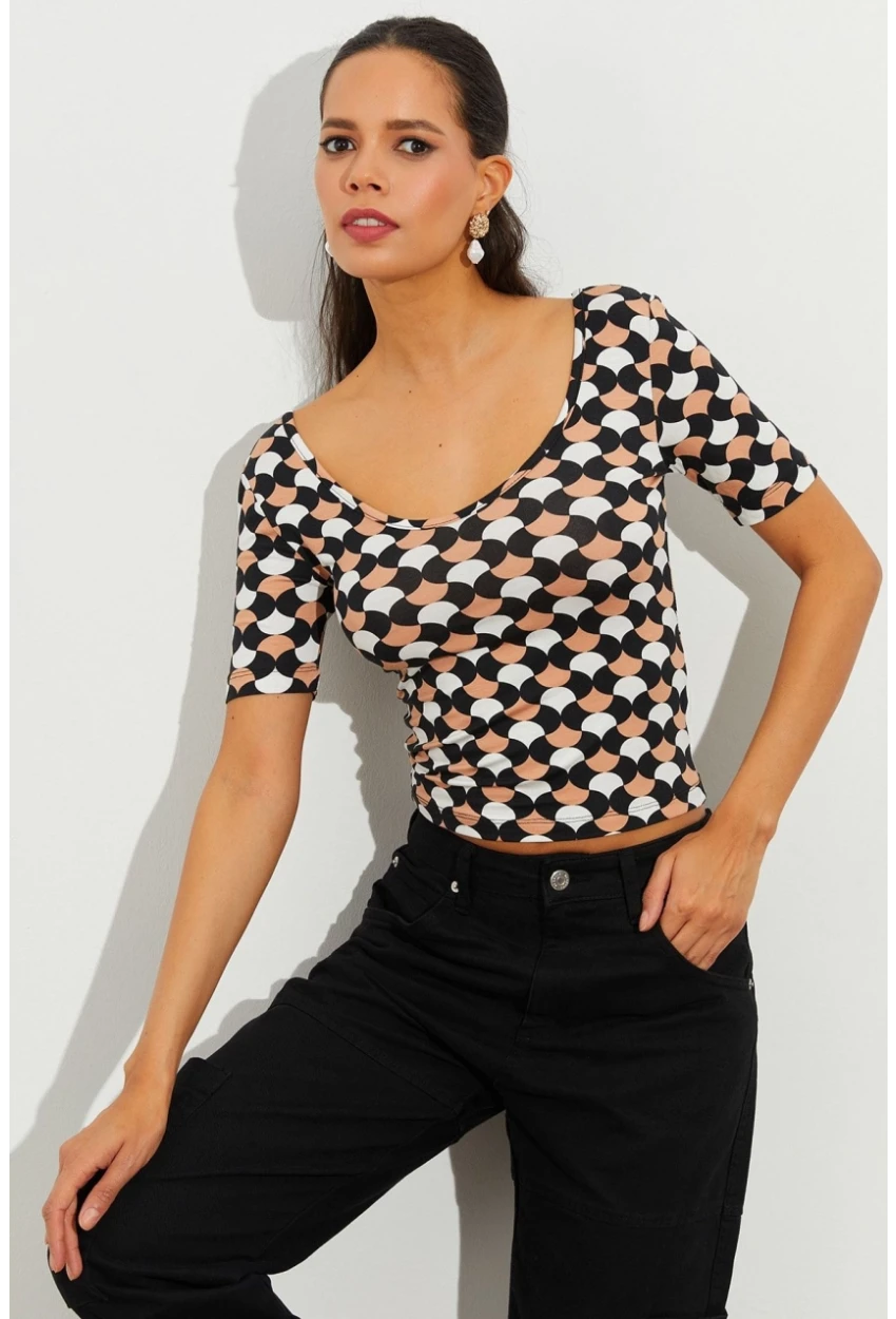 Kadın Multi Desenli Bluz LPP1224