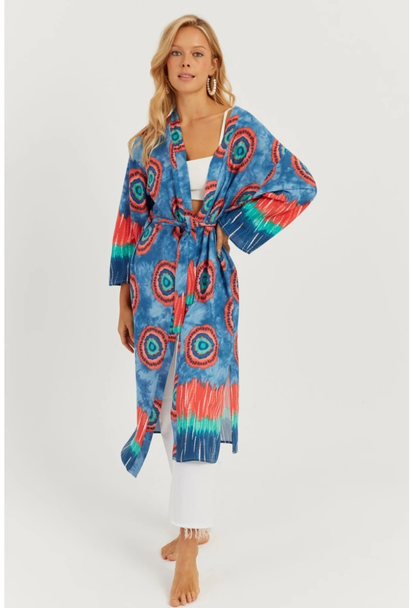 Kadın Multi Desenli Kimono GÇ155
