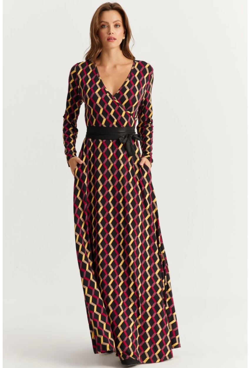 Kadın Multi Kruvaze Maxi Elbise VTN3