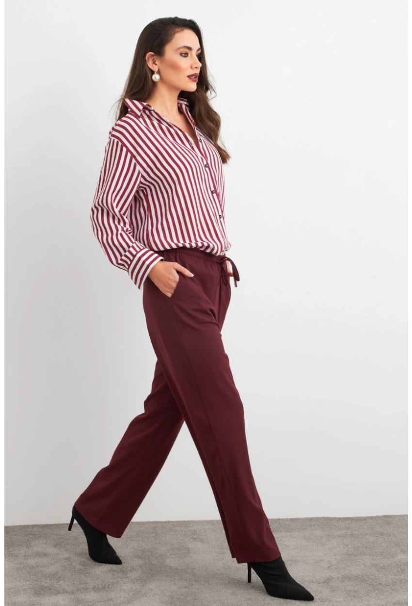 Kadın Mürdüm Pantolon ELA6647