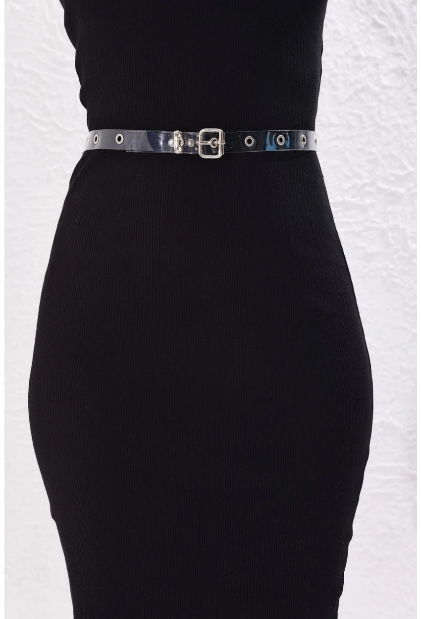 Kadın No Color Kuş Gözlü Şeffaf Kemer BE421