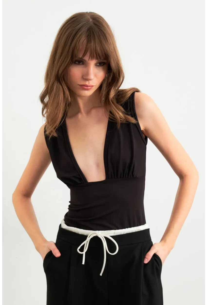 Kadın Siyah Bluz EY3041