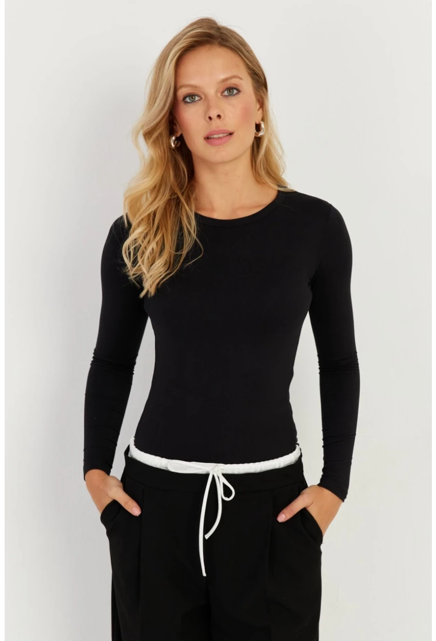 Kadın Siyah Bluz LPP1253