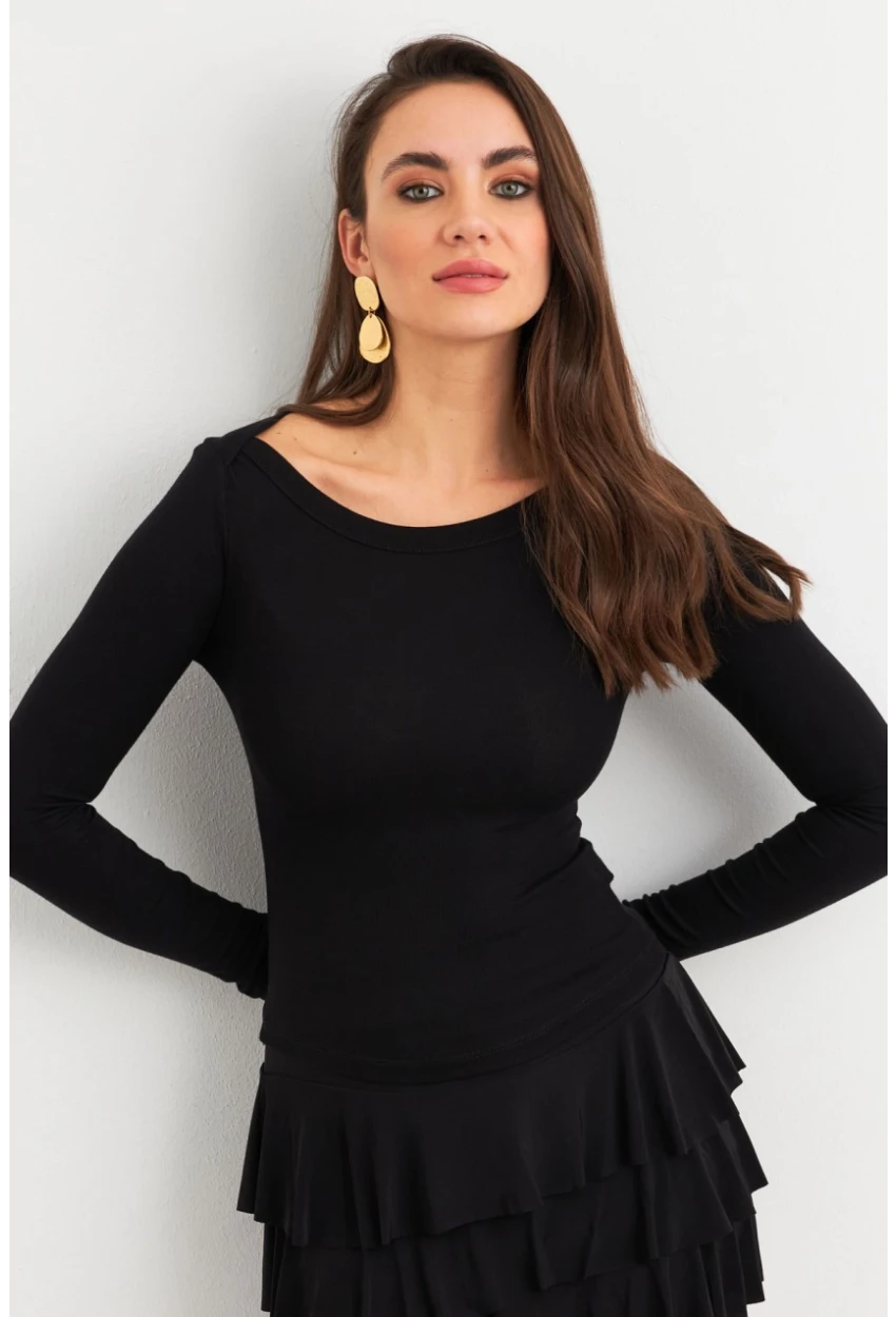 Kadın Siyah Bluz MX9390