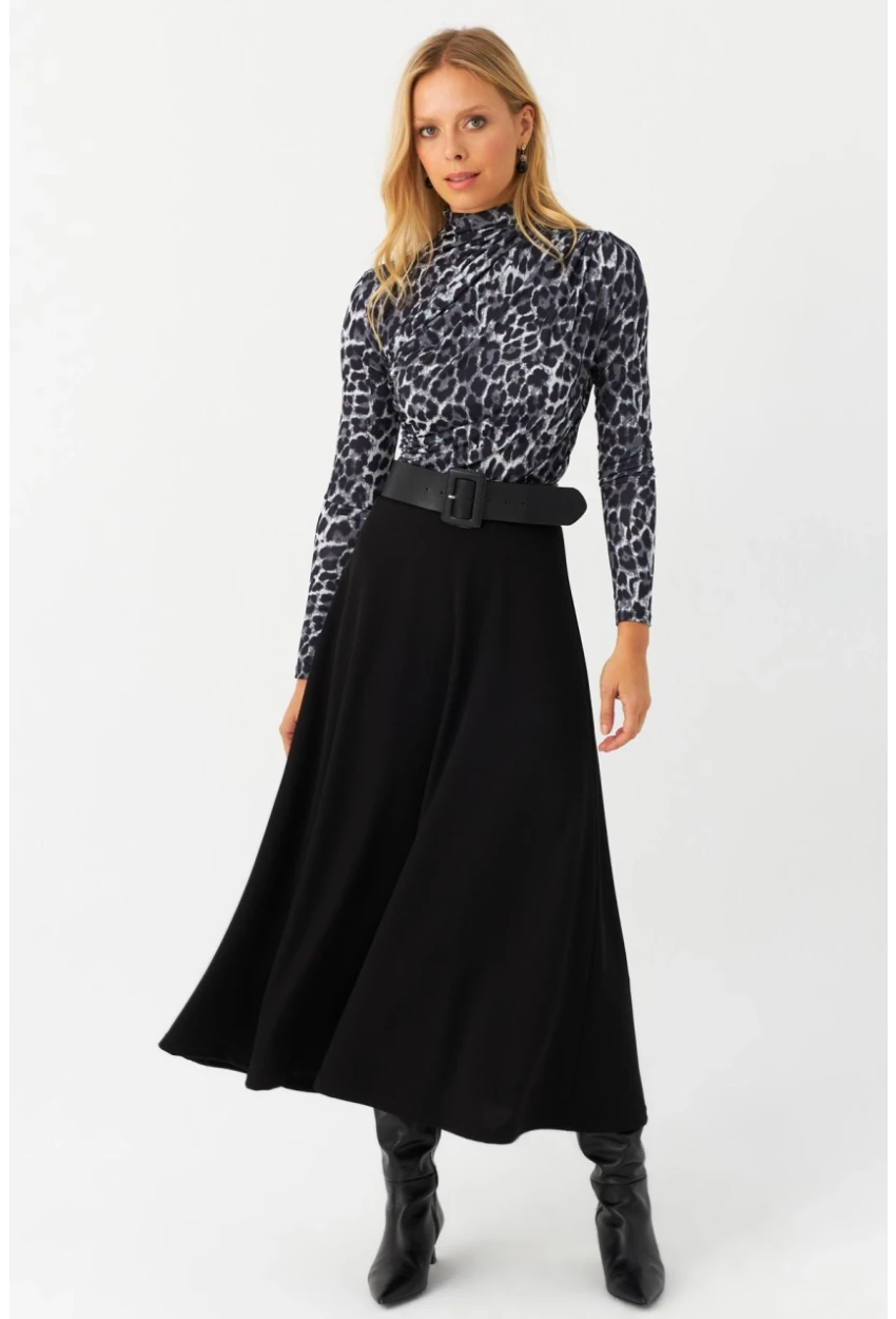 Kadın Siyah Çan Etek MLON3005