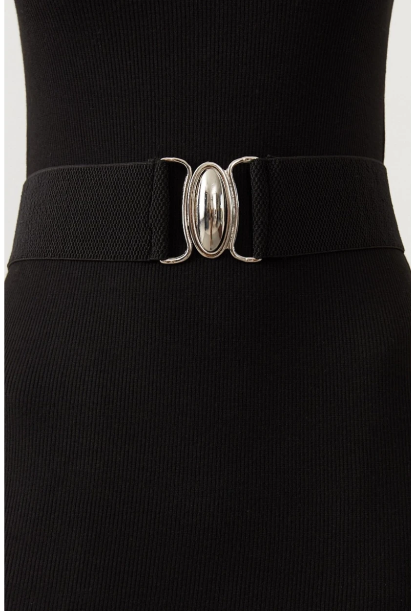 Kadın Siyah Elastik Kemer BE451