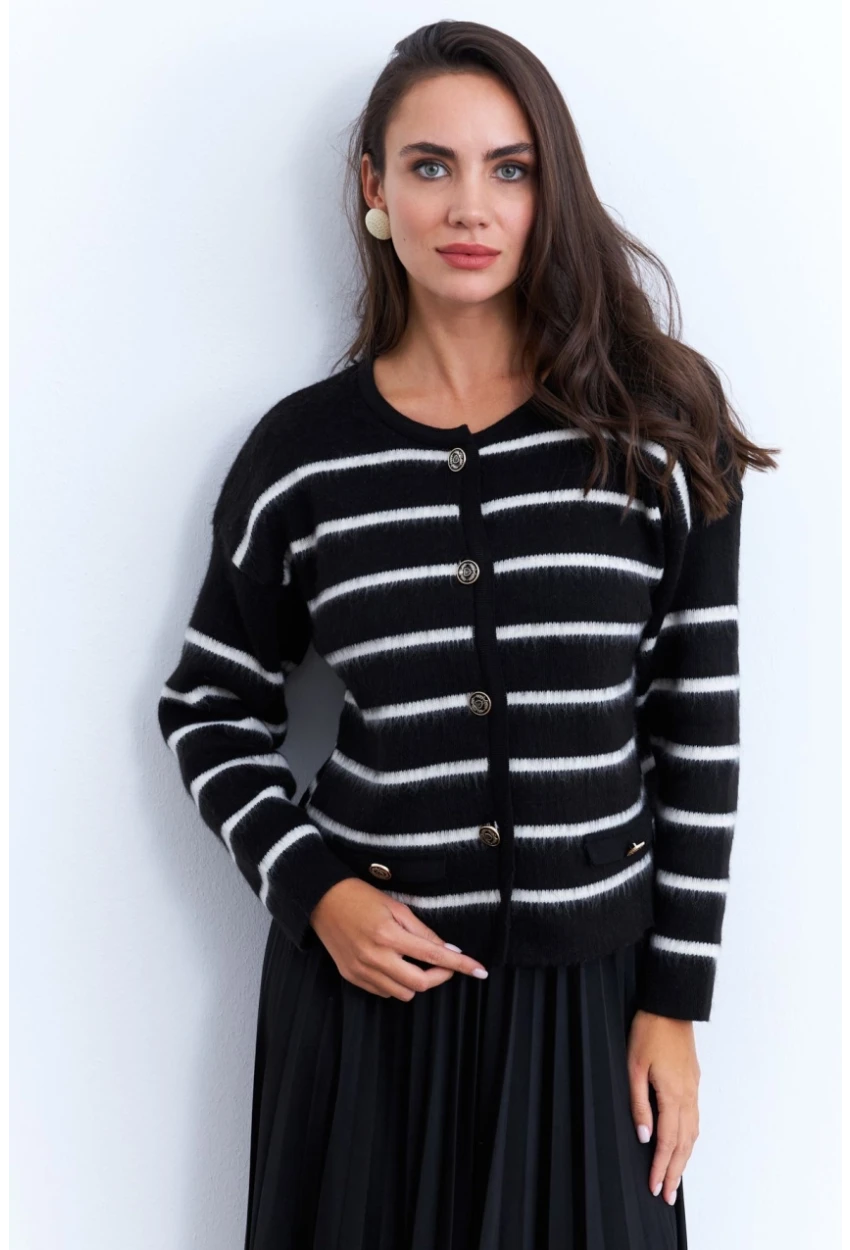 Kadın Siyah Hırka MCNG800