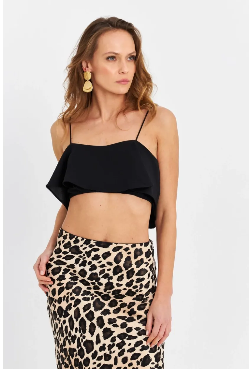 Kadın Siyah İp Askılı Büstiyer YEL221473-90