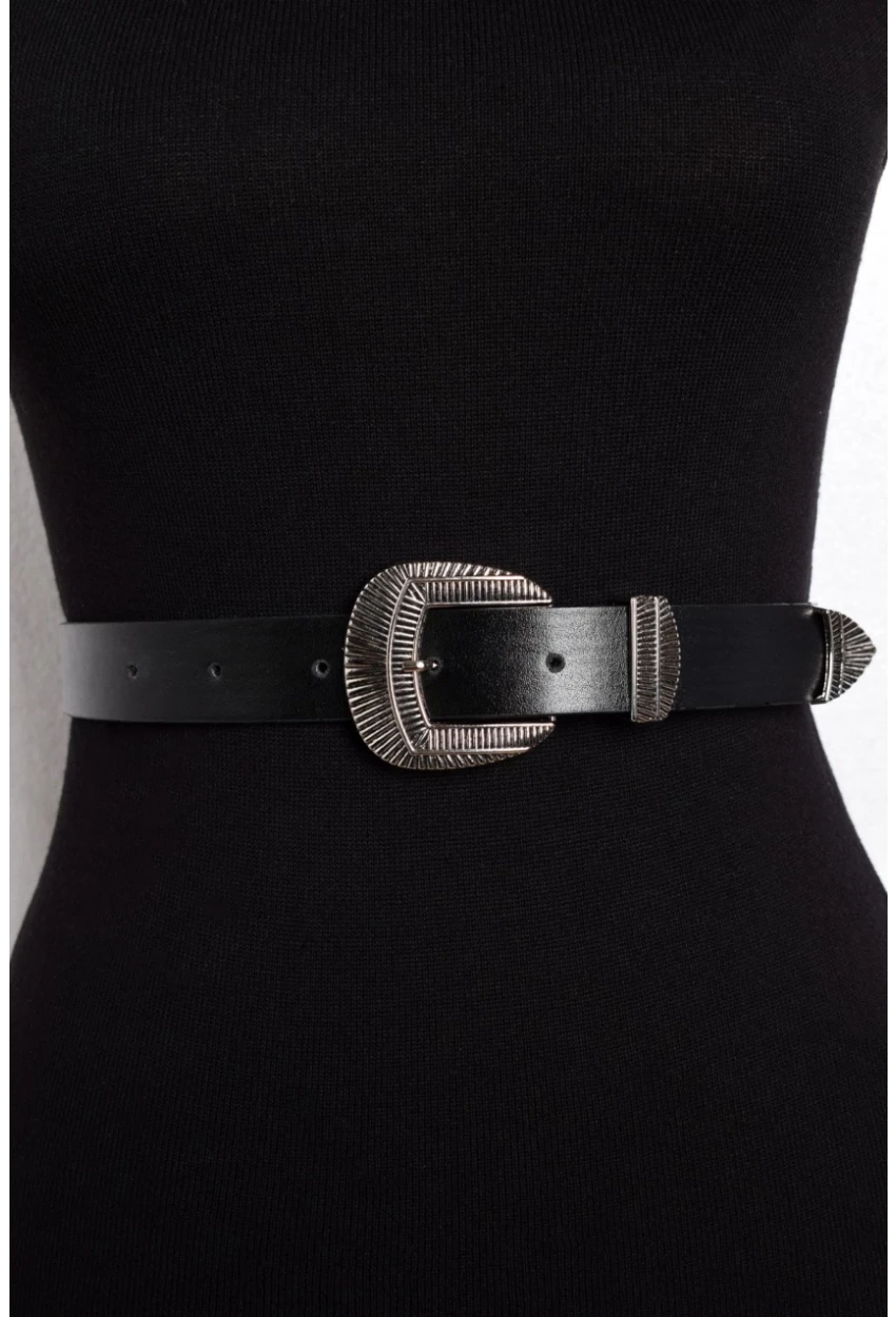 Kadın Siyah Kemer BE218