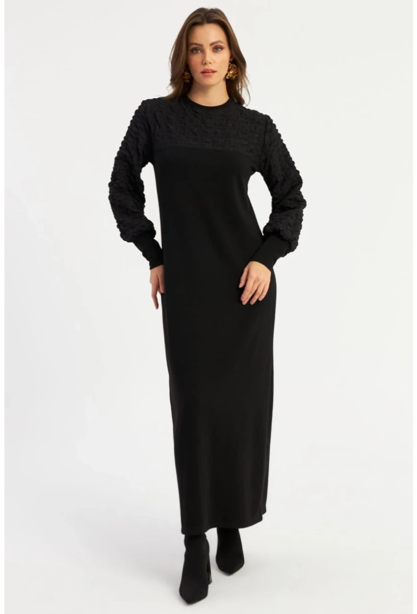 Kadın Siyah Maxi Elbise MBK57