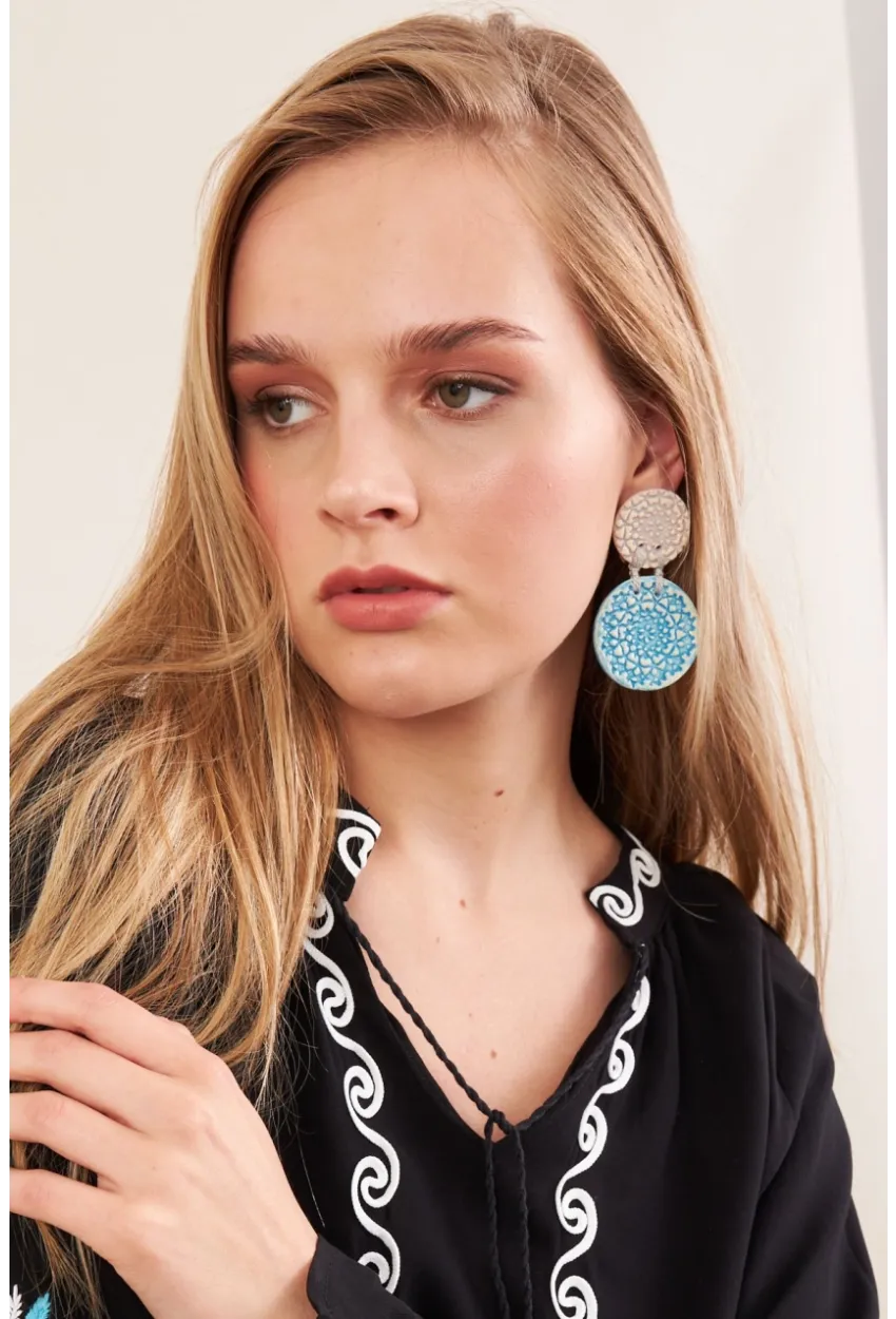 Kadın Siyah Nakışlı Bluz MPC1337