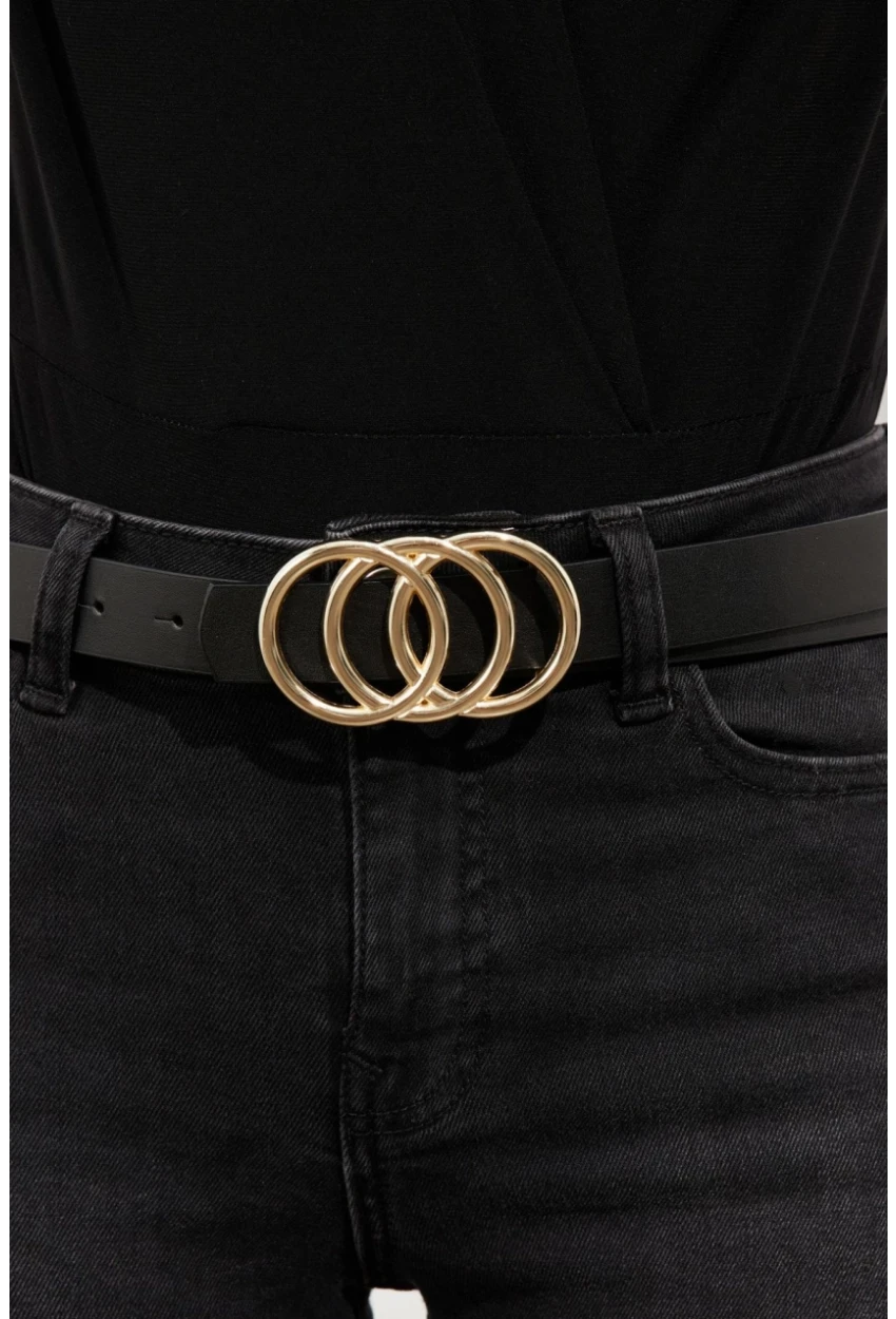 Kadın Siyah Tokalı Kemer BE681