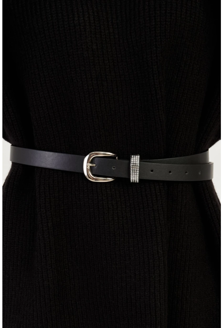 Kadın Siyah Tokalı Kemer BE698