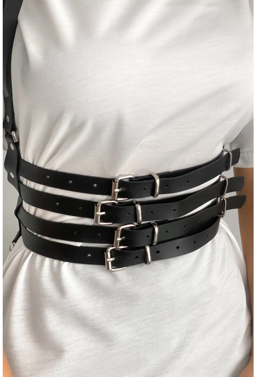 Kadın Siyah Vücut Kemeri BE631