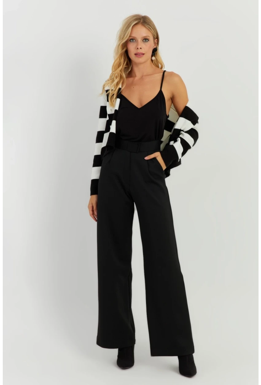 Kadın Siyah Yüksek Bel Pantolon KED2011