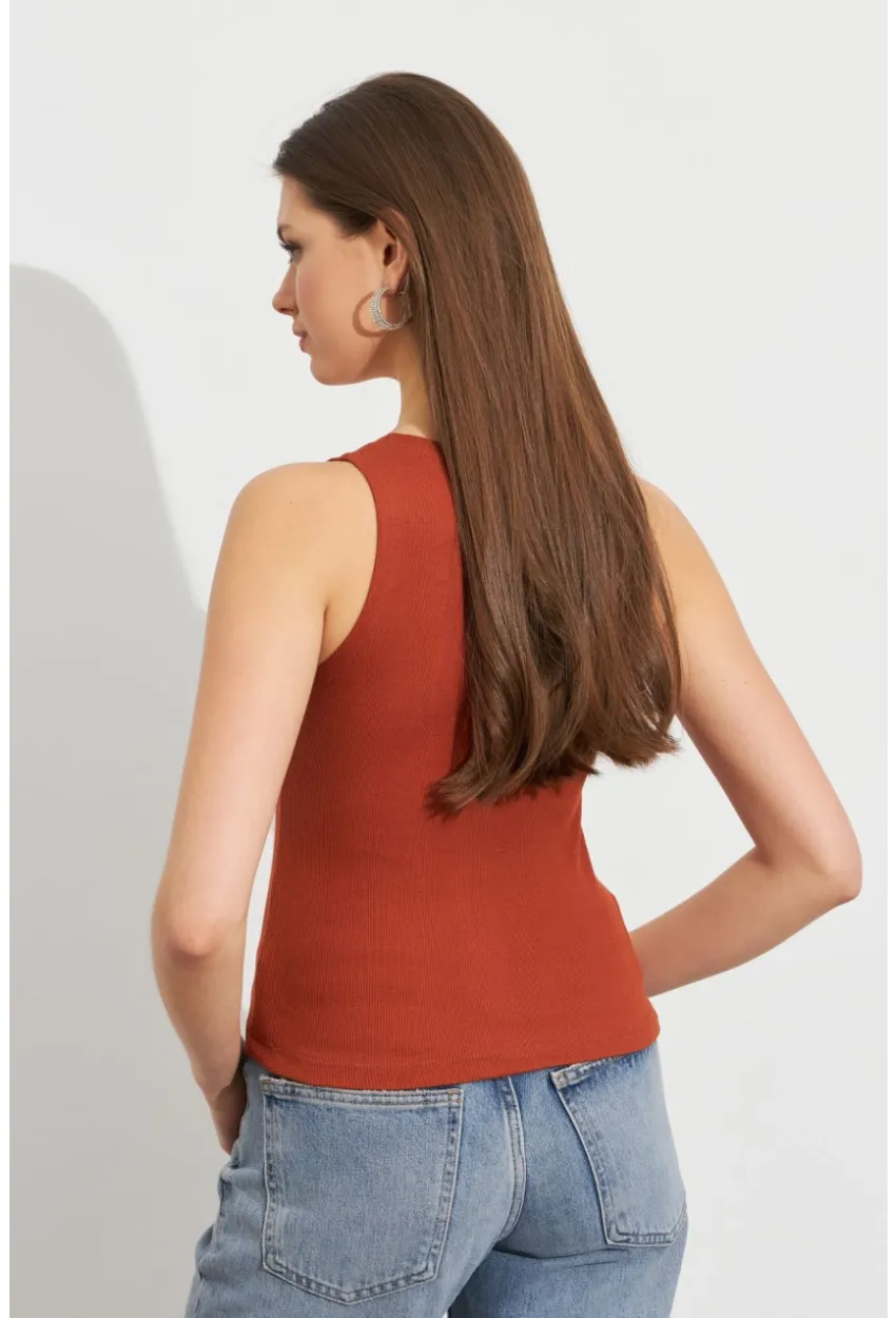 Kadın Tarçın Patlı Kaşkorse Bluz MK02